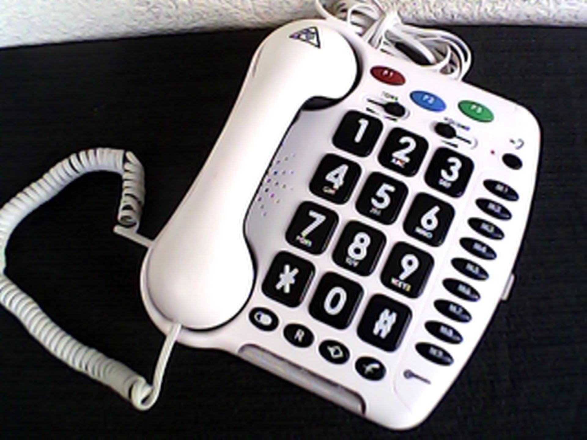 Telefon dla seniorów Senior Amplified 60dB dla słuchu, sygnał świetlny