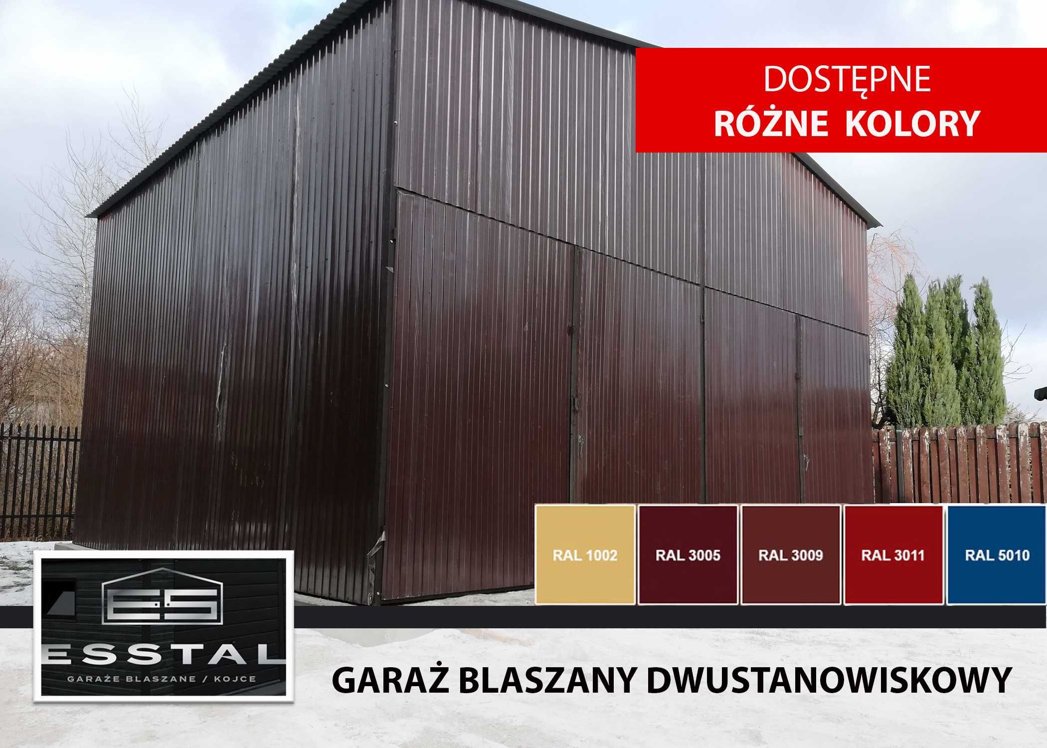 Duży Garaż Blaszany 6x5 |wysokie ściany boczne | - Wiaty Hale - ESSTAL