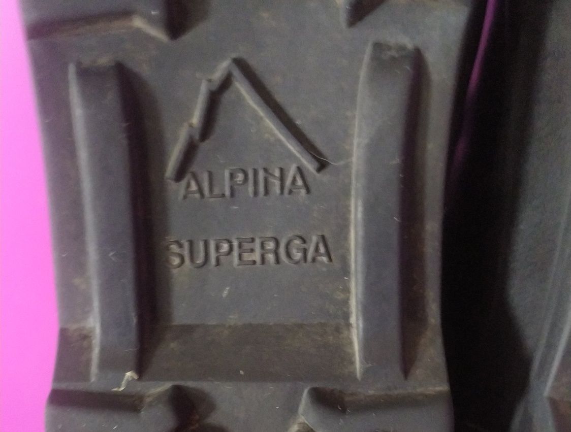 Черные ботинки/высокие кеды,  на шнуровке Superga  Alpina
