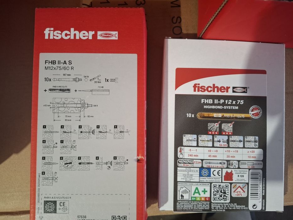 Fischer FHB kotwy plus ampułki 80 sztuk
