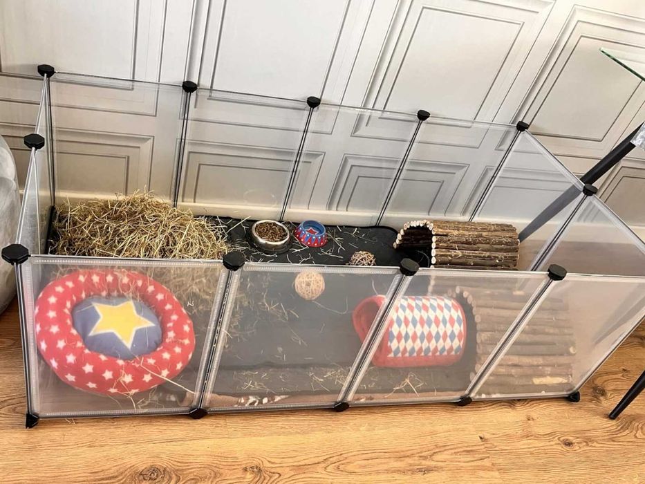 Wybieg NOWA Klatka Kojec dla KRÓLIKA Świnki Chomika Modułowa z Podłogą