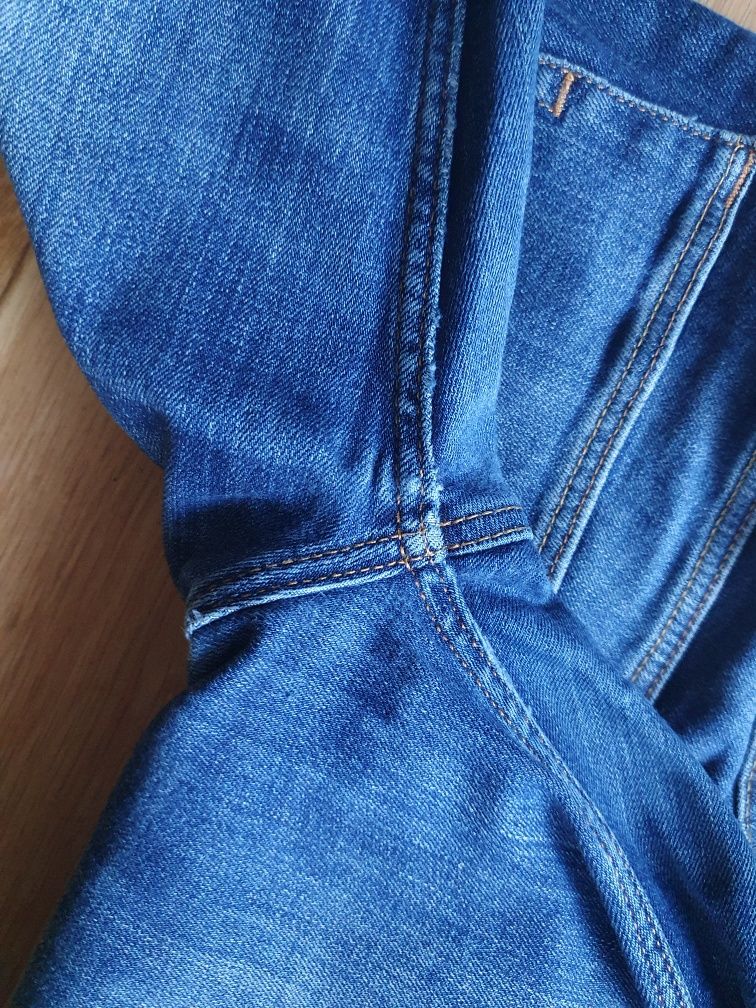 Niebieskie spodnie jeansowe dżinsy damskie Zara Basic 38