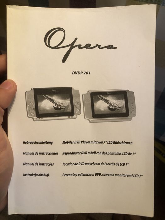 Reprodutor de DVD móvel (2 ecrãs)