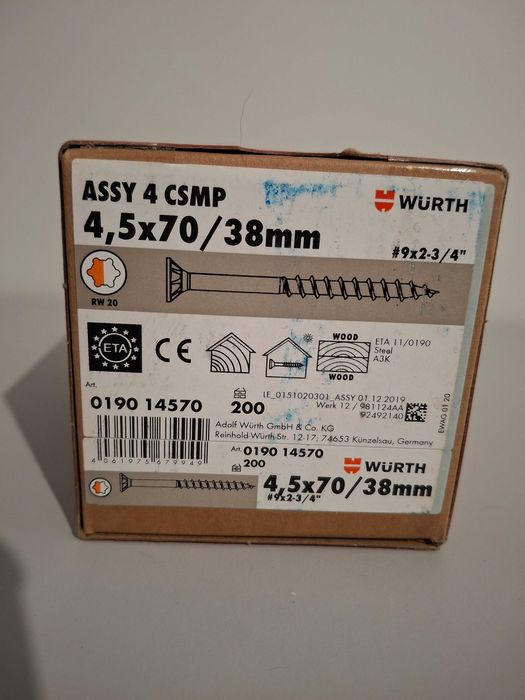 Wurth саморізи по дереву