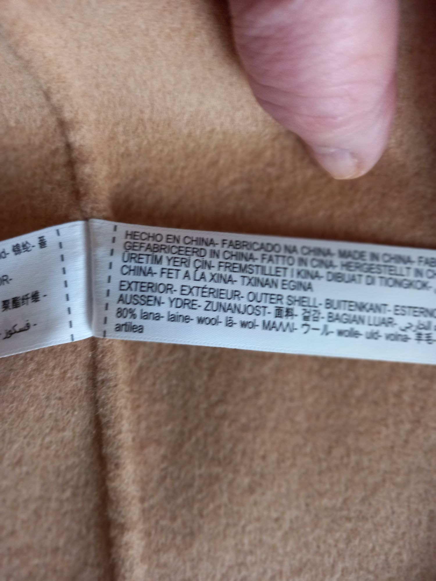 Massimo Dutti płaszcz wełniany 42