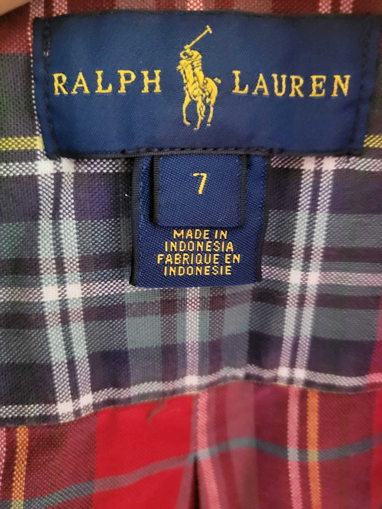 Camisa Quadrados Polo Ralph Lauren 7Anos. Usada 2 vezes no Natal.