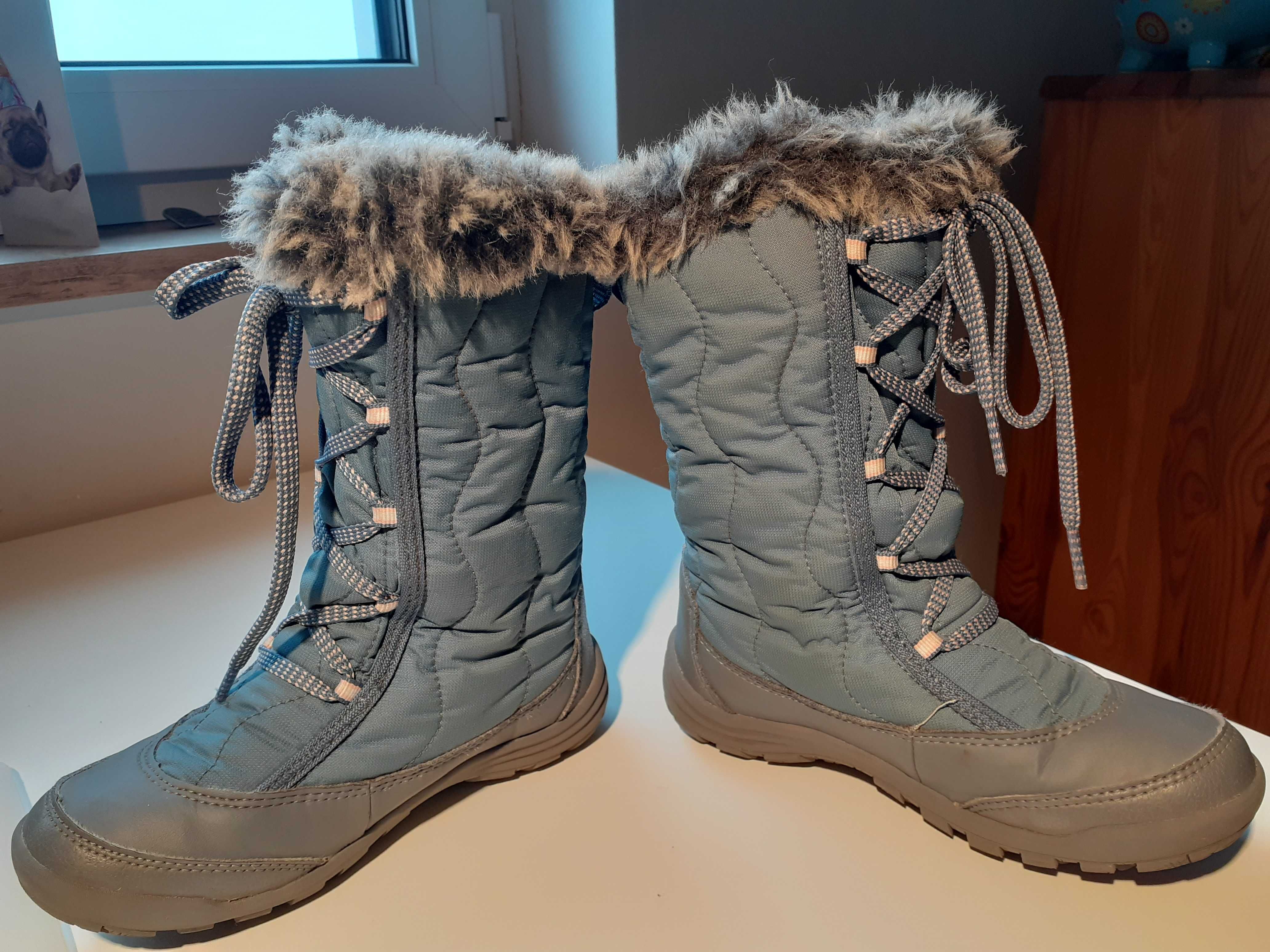 Buty turystyczne dla dzieci śniegowce Quechua SH500 X-Warm zamek