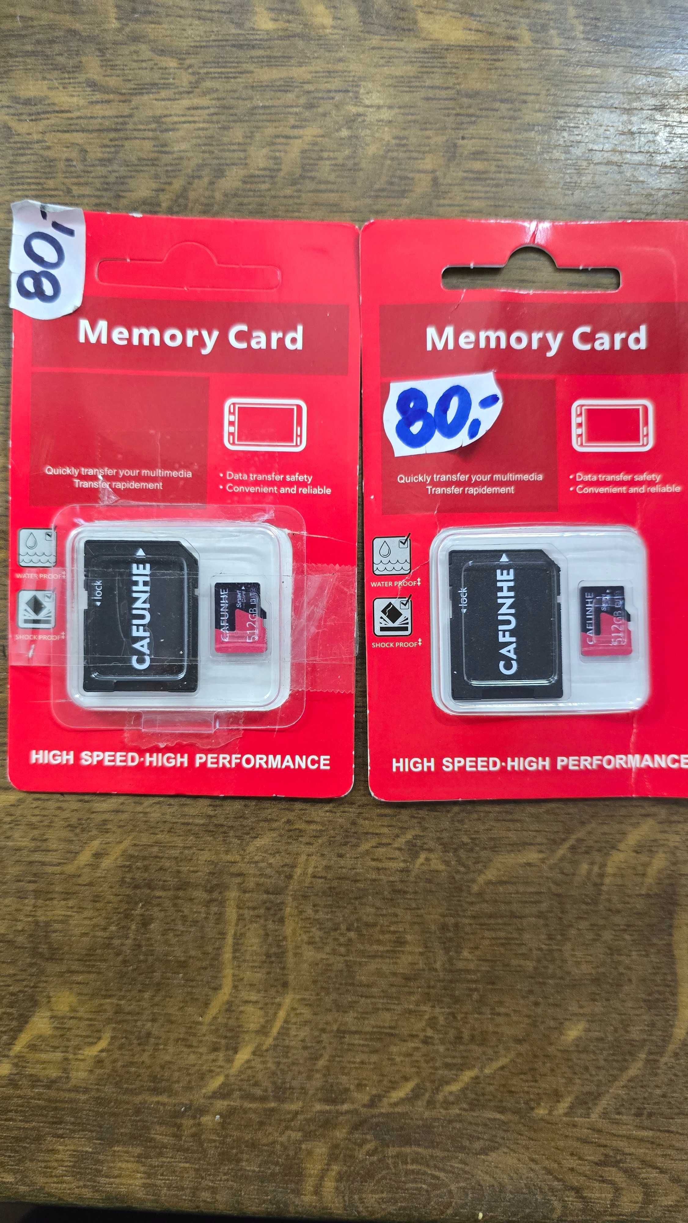 Karta pamięci microSD marki CAFUHNE o pojemności 512 GB z adapterem SD
