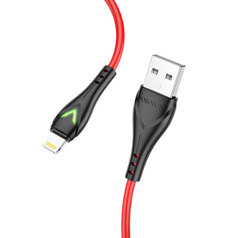 Borofone Kabel Bx65 Bright - Usb Na Lightning - 2A 1 Metr Czerwony