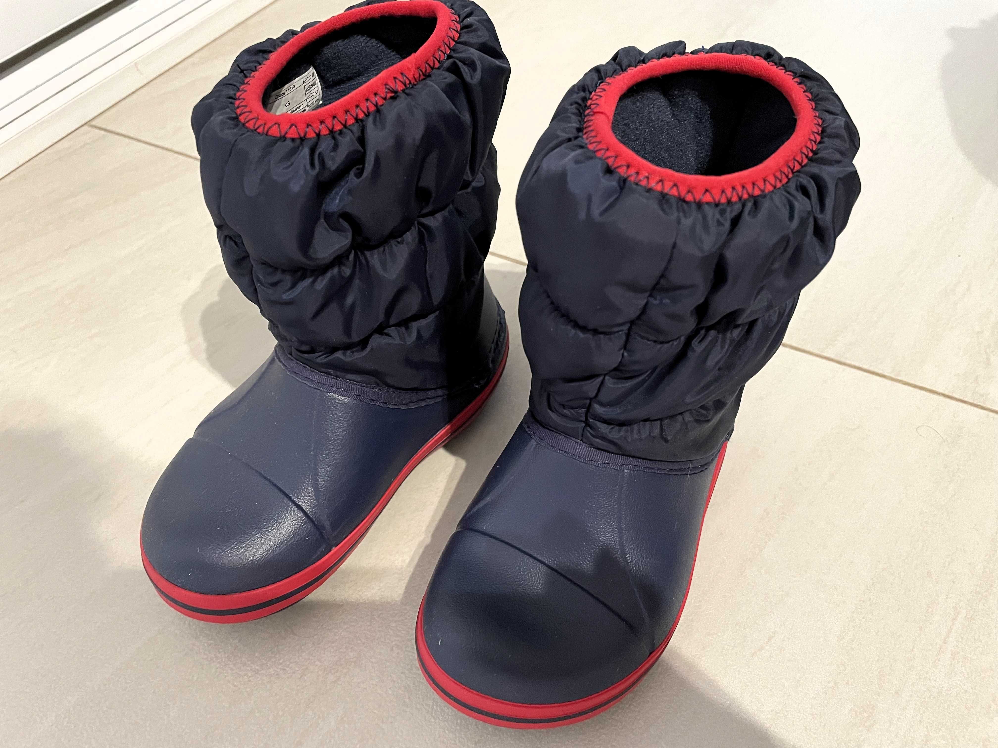 Kozaki ocieplane Crocs - dziecięce r. 24-25 (jak nowe)