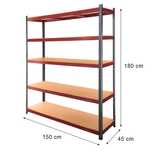 Regał magazynowy Basic Plus 180x150x45cm 5 półek z MDF 6,8 mm (275kg)