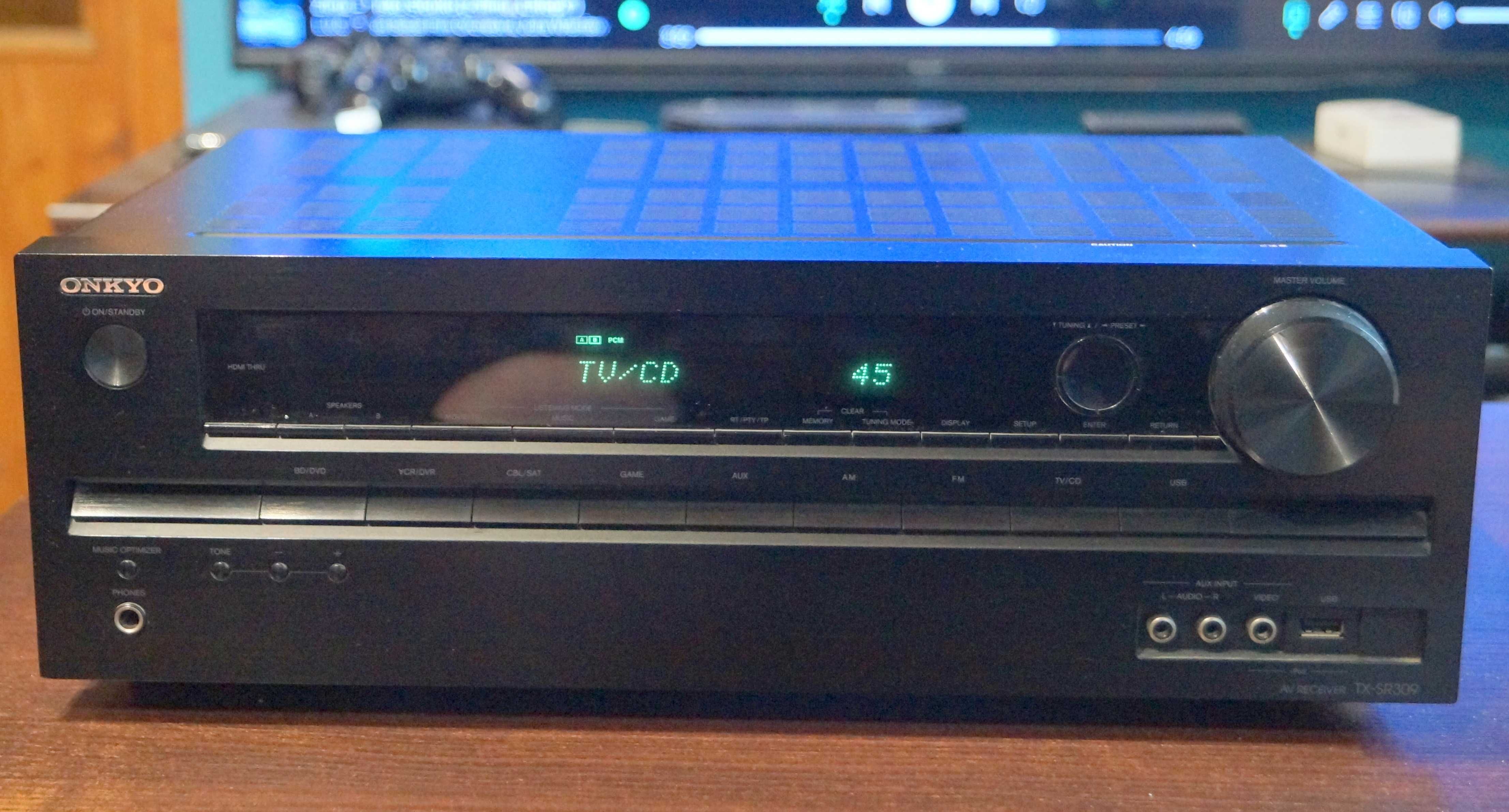 Zadbany Amplituner  Onkyo TX-SR309 z Pilotem