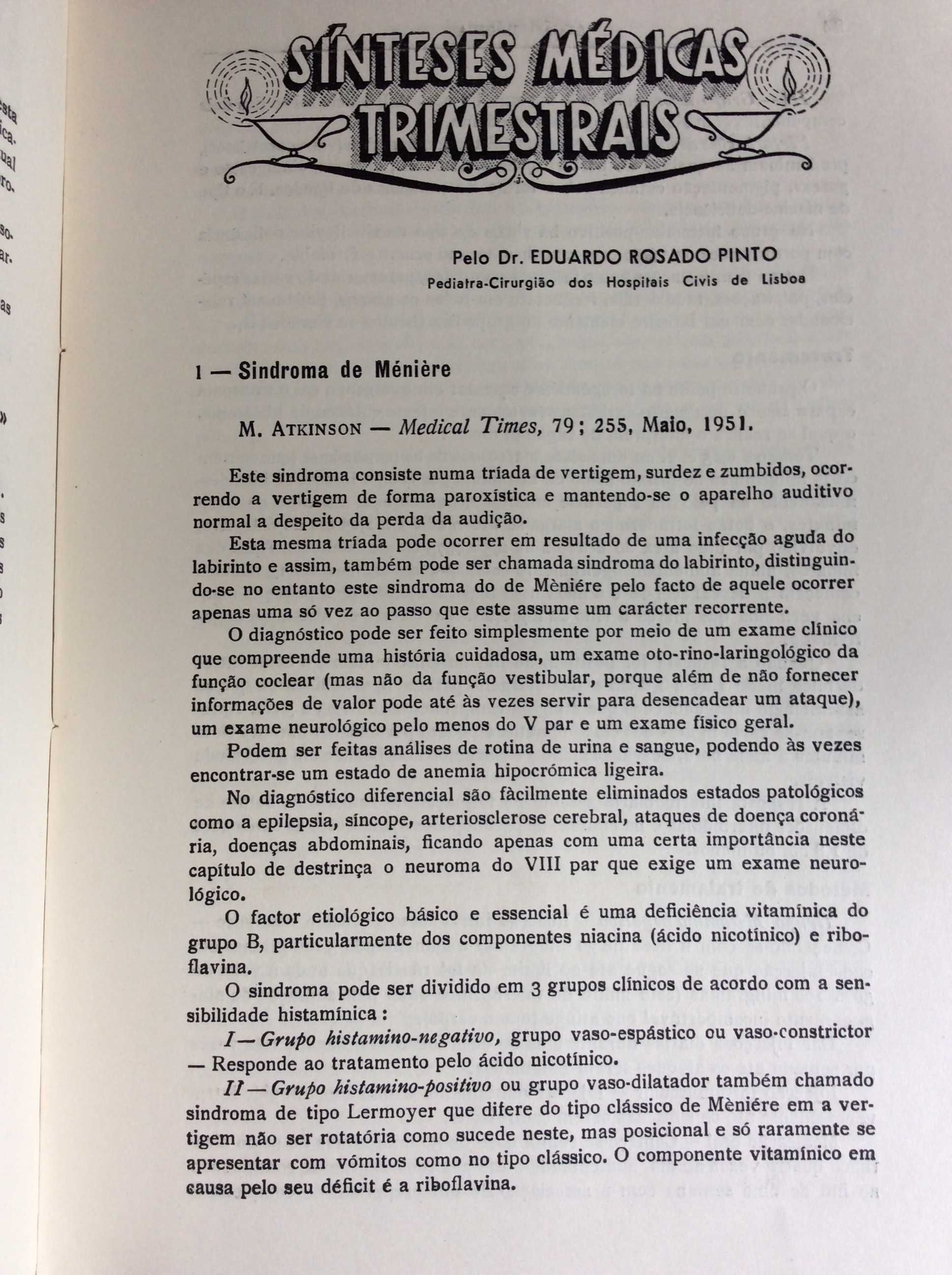 Acção Médica. Ano 1951. Ver sumário
