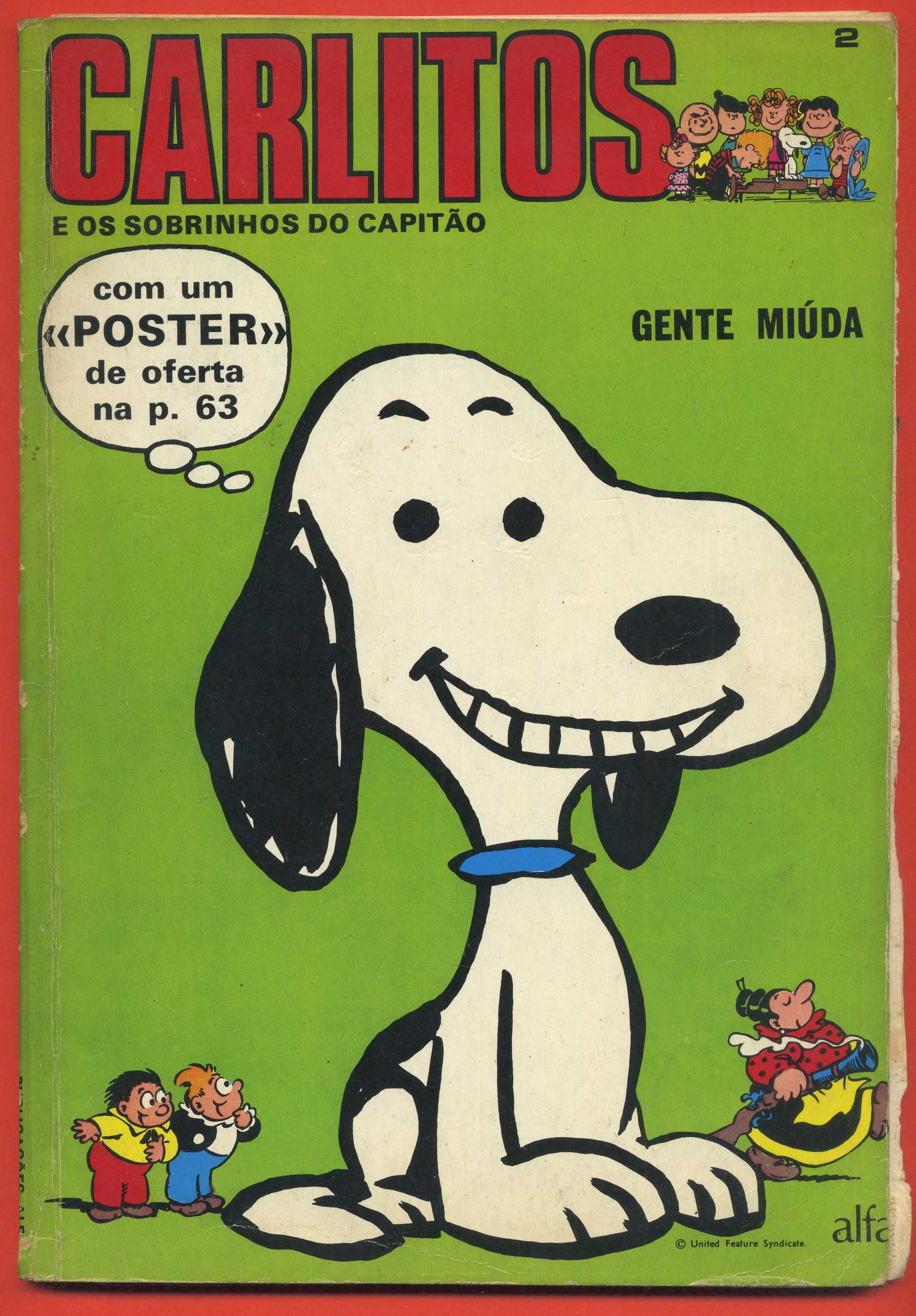 Carlitos e os sobrinhos do capitão (Snoopy), lote de 9