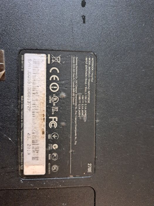 Laptop Samsung NP270E5E bez dysku