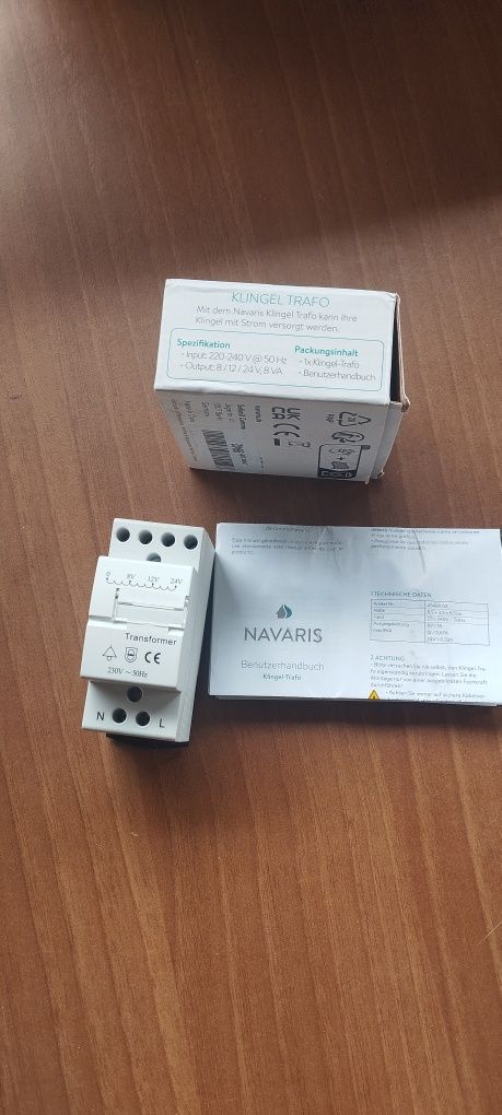 Трансформатор дверного дзвінка Navaris 8 В, 12 В, 24 В