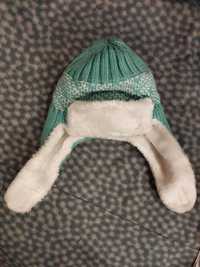 Damska czapka uszatka z nausznikami ciepła z futerkiem czapka zimowa