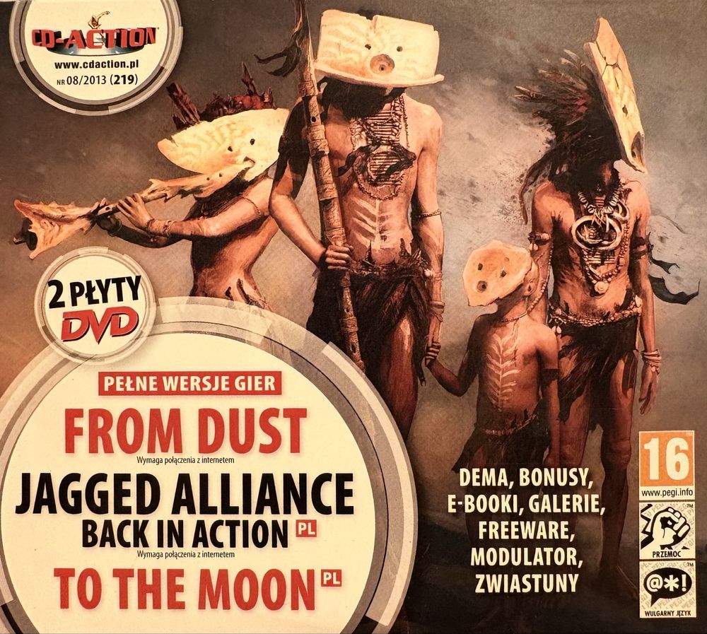Gry PC CD-Action 2x DVD nr 219: To The Moon, From Dust, Jaged Alliance