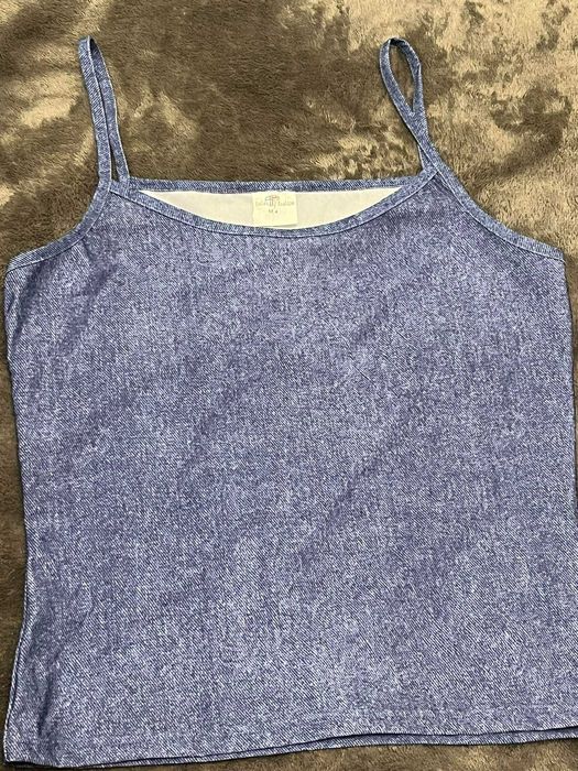 Lycra top o jeansowym wzorze.