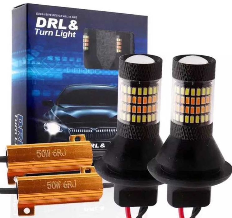 Дневные ходовые огни ДХО в поворотники с режимом функцией поворота