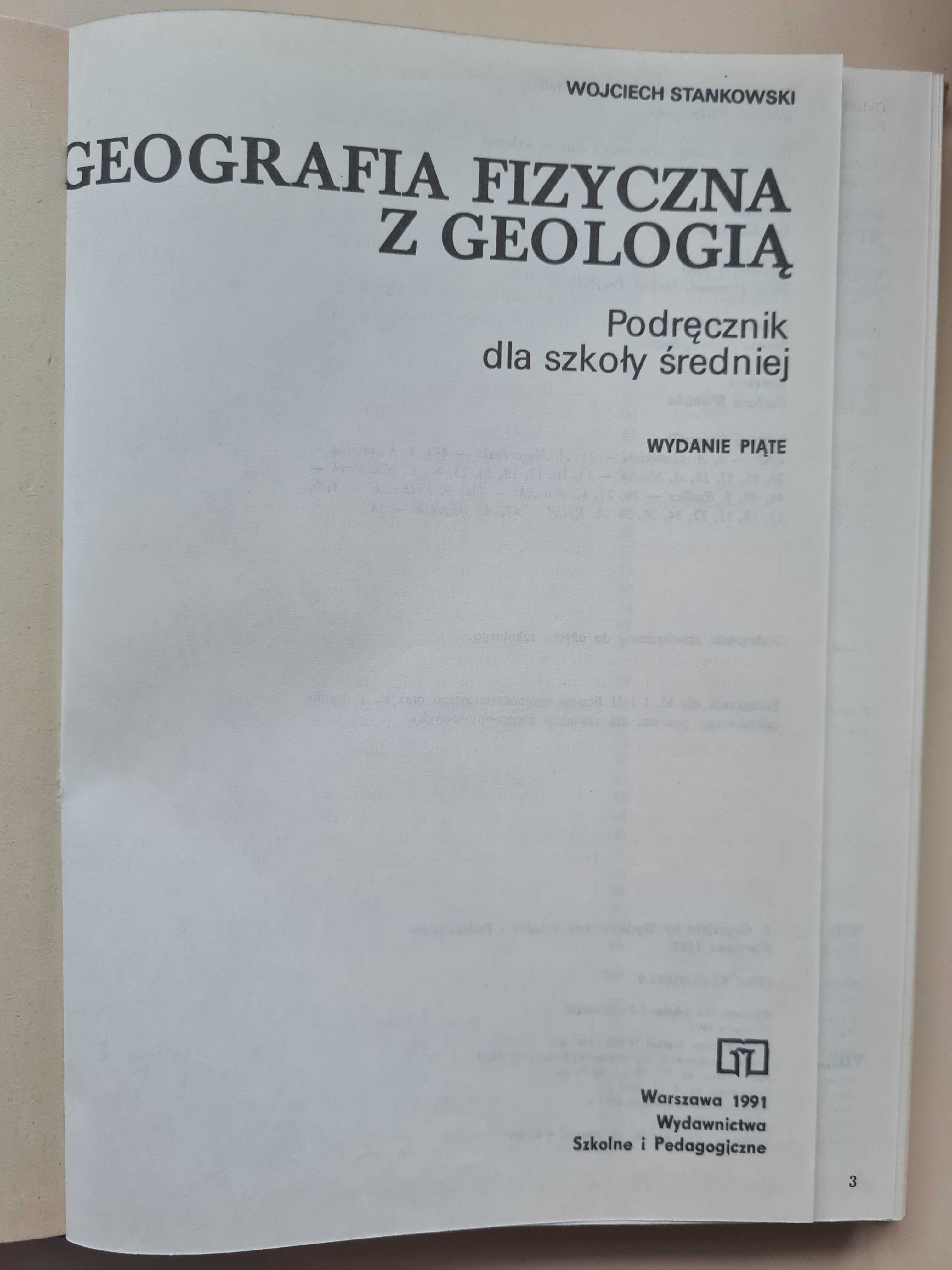 Geografia fizyczna z geologią - W. Stankowski