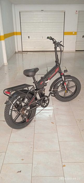 Bicicleta elétrica, 1000 W, 17 Ah. Dobrável. 0 Km.