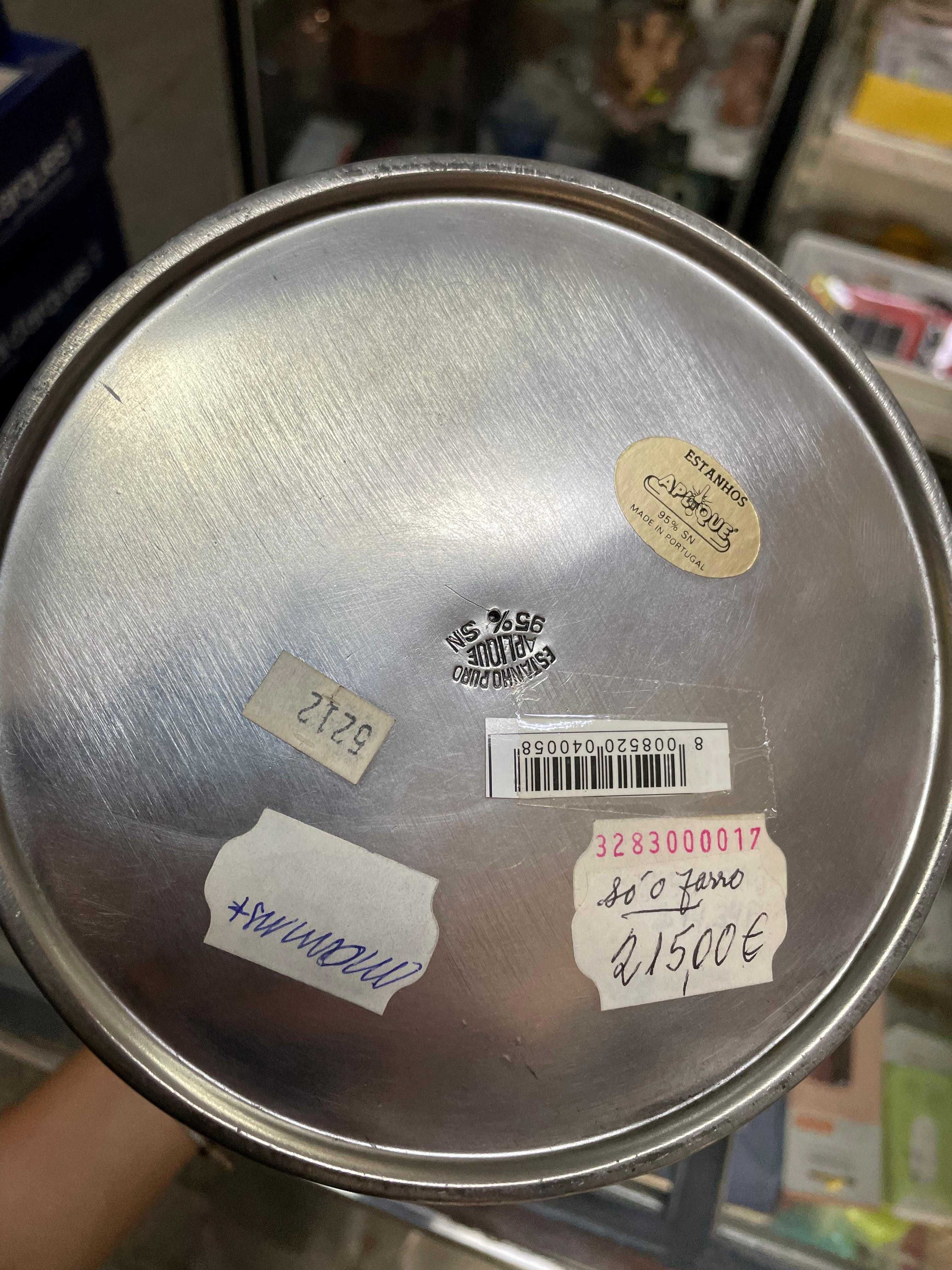 Conjunto Jarro/Cálices/Prato 95% Estanho, APLIQUE ESTANHO (NEGOCIÁVEL)