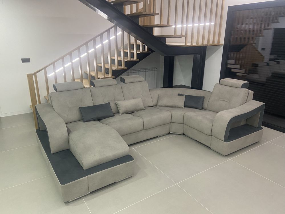 Sofa de canto com chaise long novo