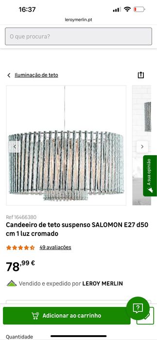 Candeeiro de teto suspenso SOLOMON