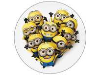 opłatek na tort minionki 20cm