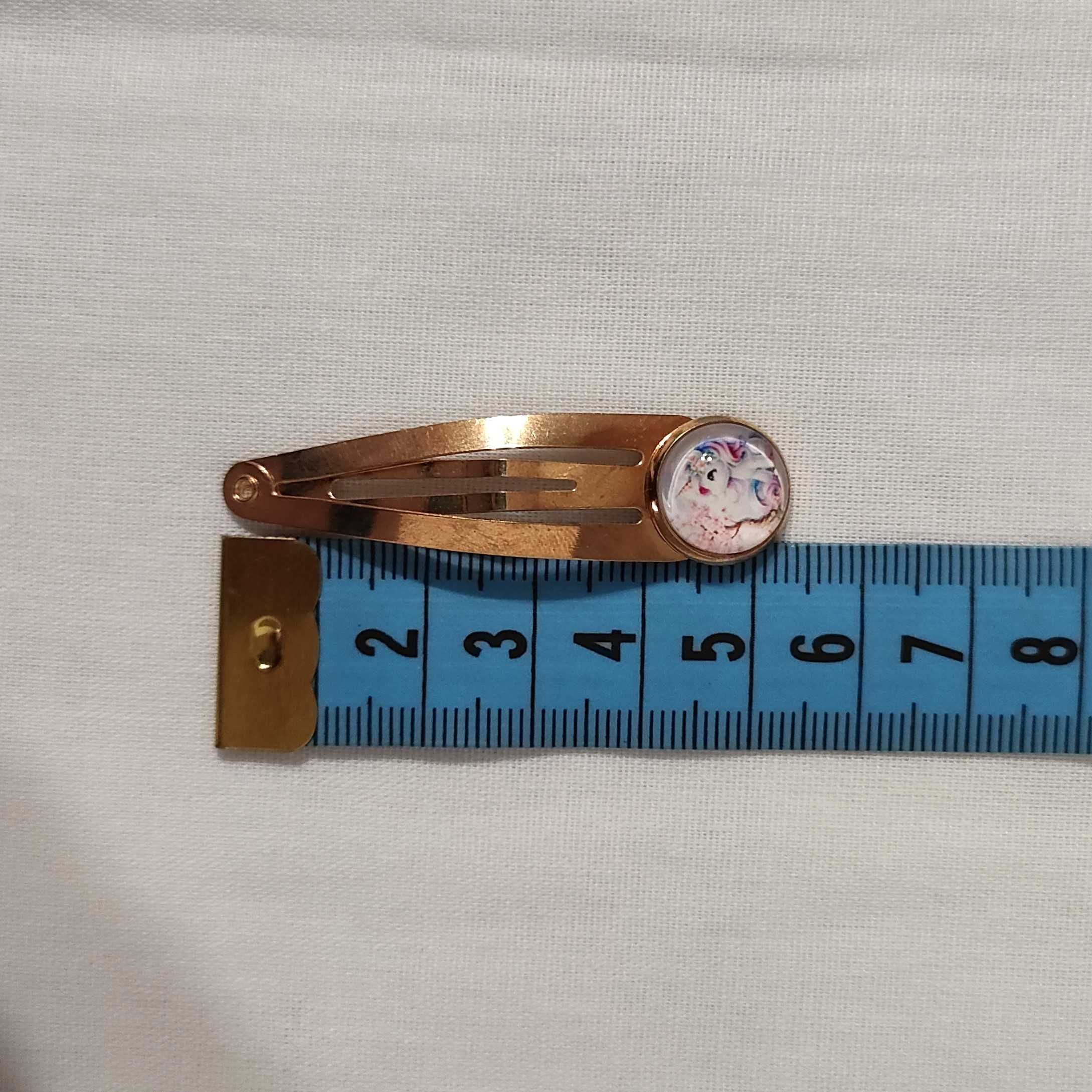 O116 Spinka do włosów ozdobna Jednorożec Handmade