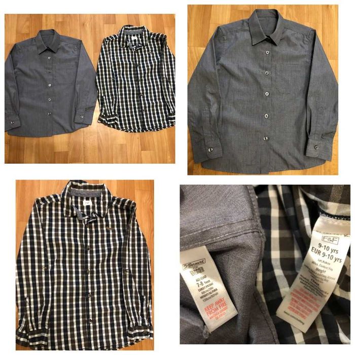 Школьная форма брюки рубашки шорты 7-8 122-128 GEORGE TU