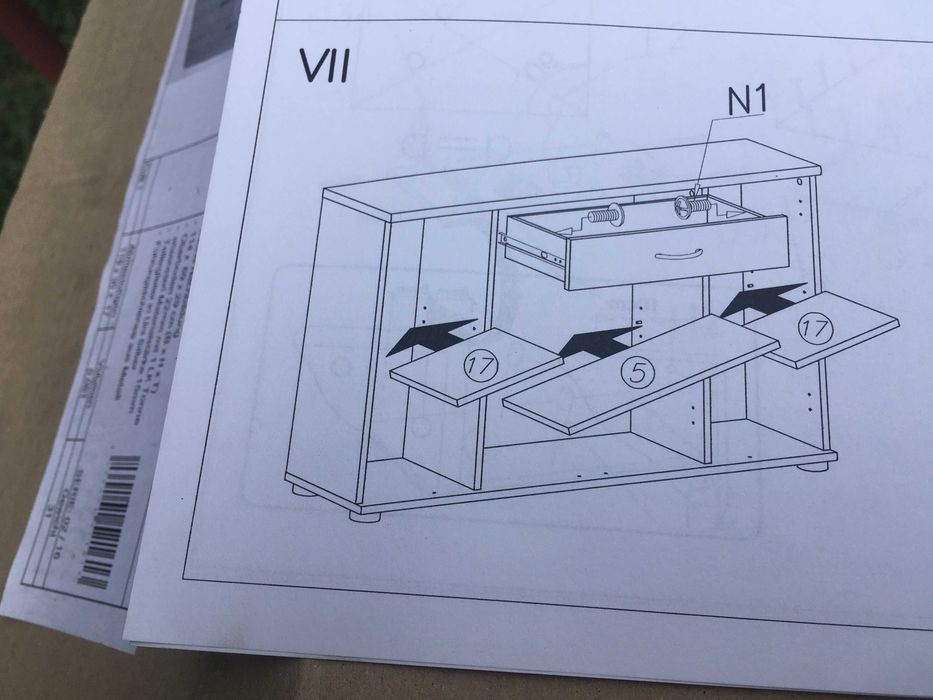 Bern 114x70x29 (kolor buk) Nowa Komoda/Szafka
