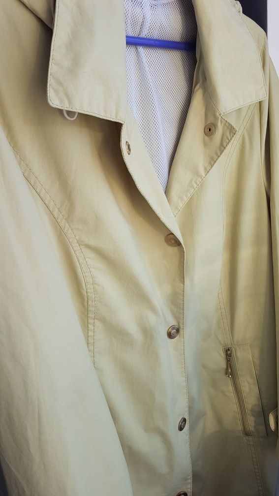 Bawełniany płaszcz/kurtka pastelowy seledyn M(38)/L(40)