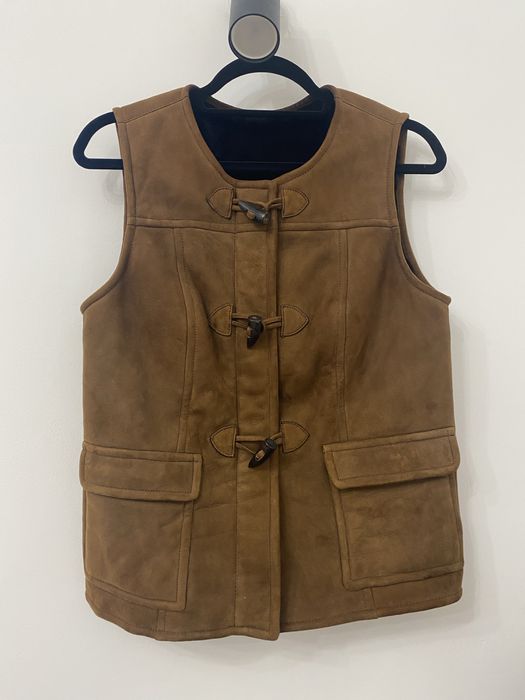 Жилетка Massimo dutti, натуральна замша/шкіра овече хутро