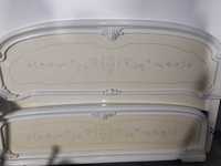 Ozdobna rama łóżka biała lakierowana 180x200