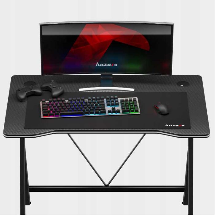 Małe Biurko Gamingowe Dla Gracza Czarne Młodzieżowe Do Nauki - OKAZJA