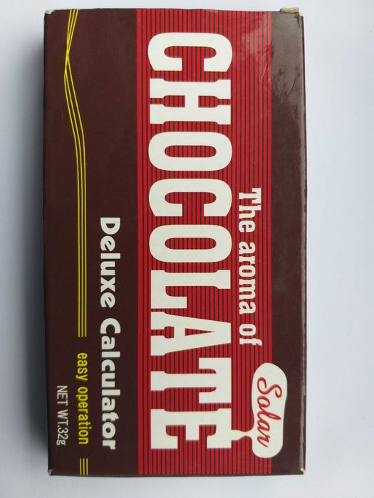 Calculadora / Máquina de calcular SOLAR em forma de chocolate Nova