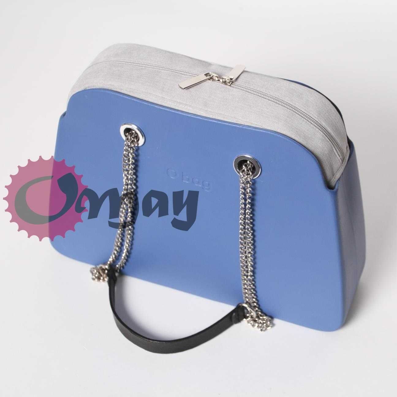 organizer OBAG REVERSE jasny szary welur elegancki 2 kieszenie OMAY