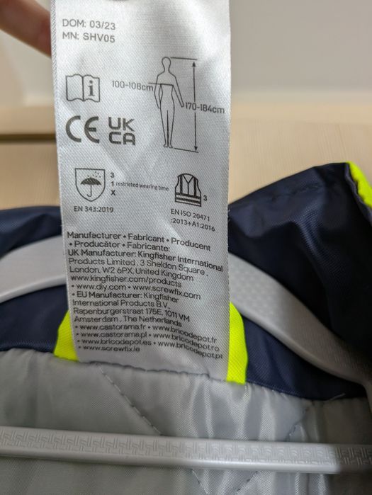 Ocieplana, odblaskowa kurtka