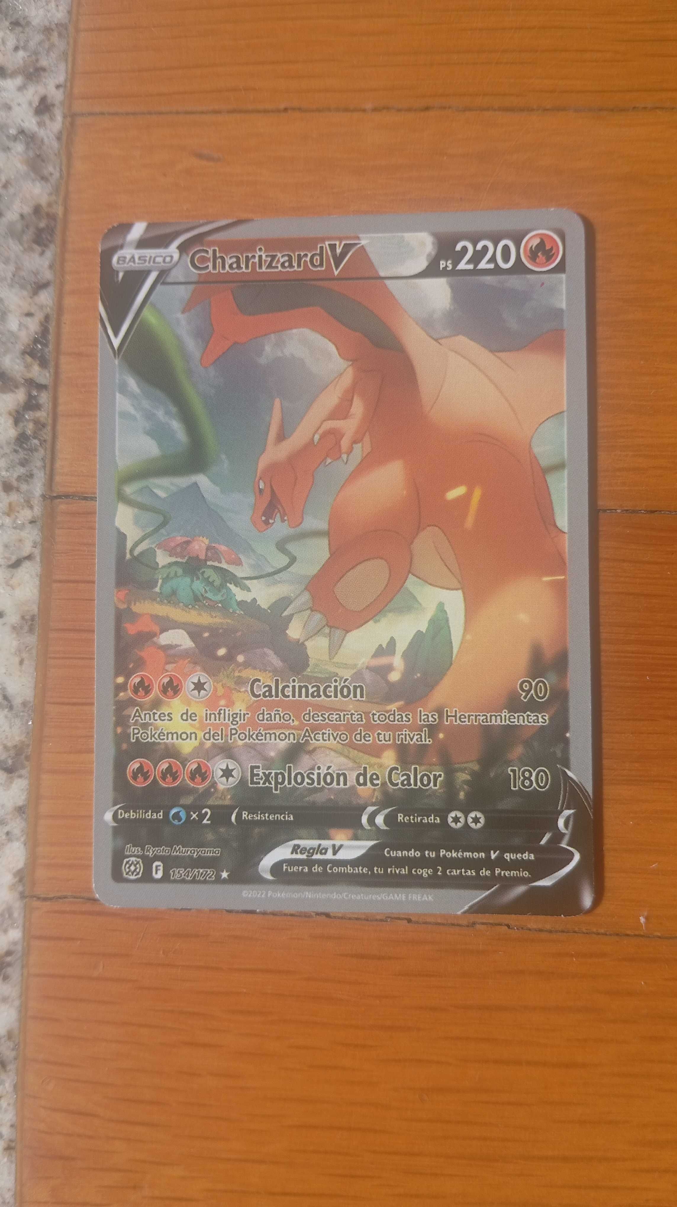 carta Pokémon charizard v 154/172