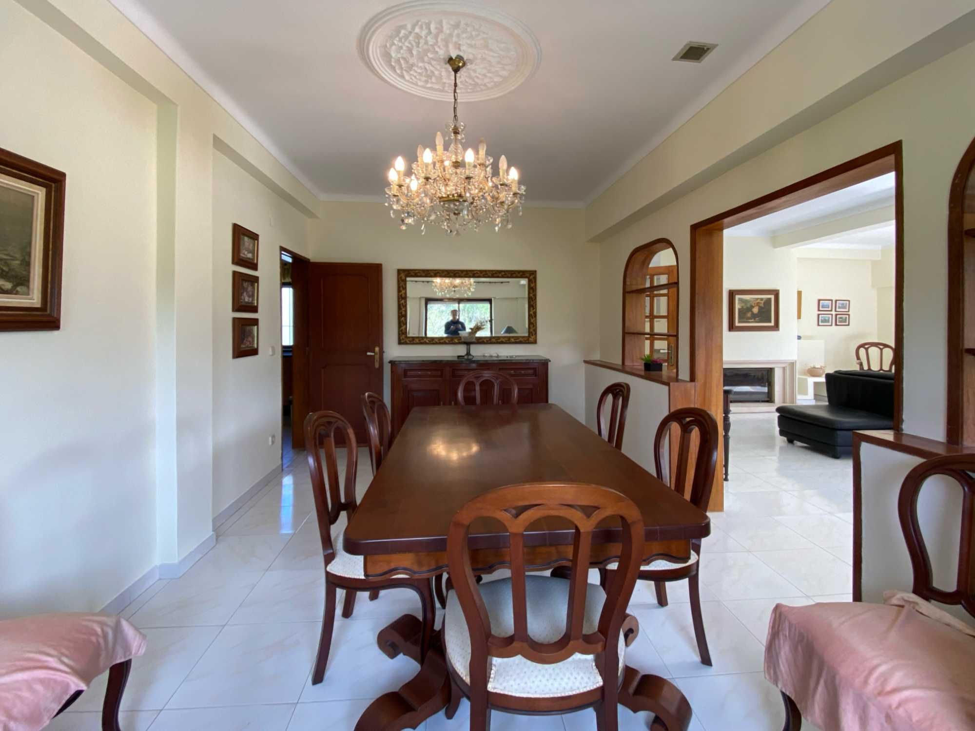 Mesa de Jantar Luis XV cerejeira 6 pessoas