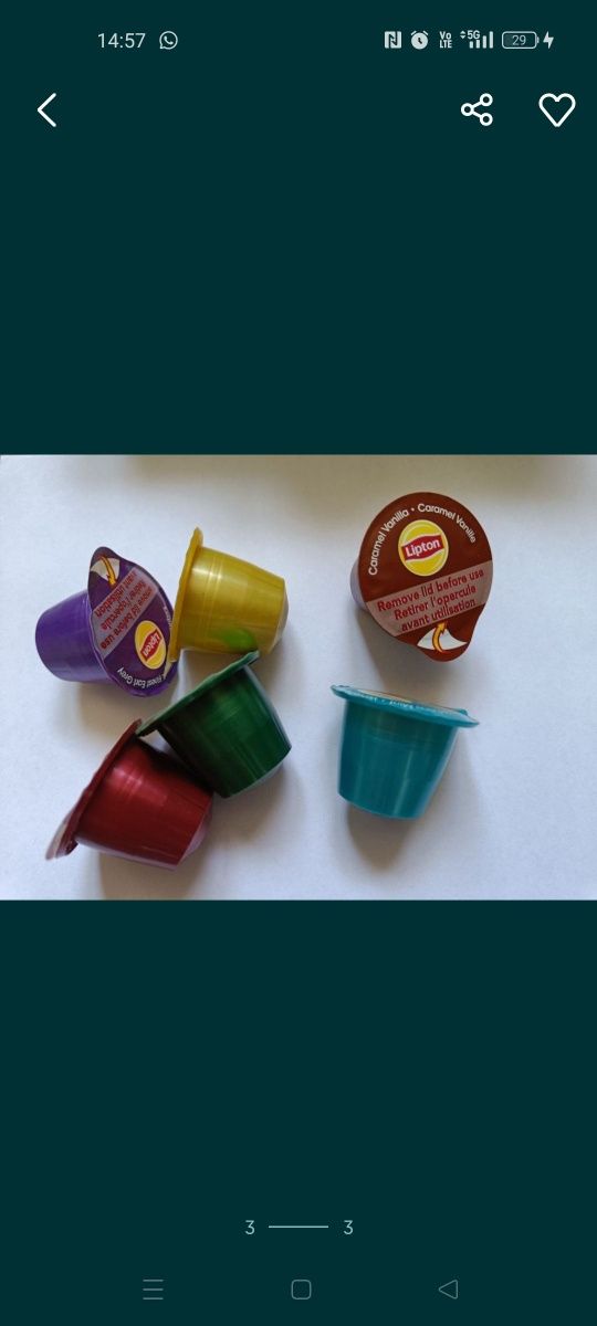 Kapsułki Nespresso Herbata Lipton mix 50 sztuk