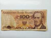 Banknot 100 zł Waryński 1975 rok - seria AA - unikat