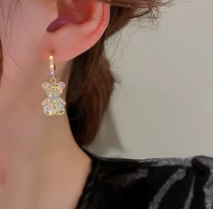 Transparentne kolczyki Niedźwiedź Tous