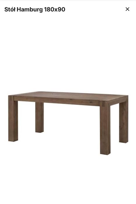 Stół Hamburg 180x90 i 6 krzeseł drzewo akacjowe plus eko skóra