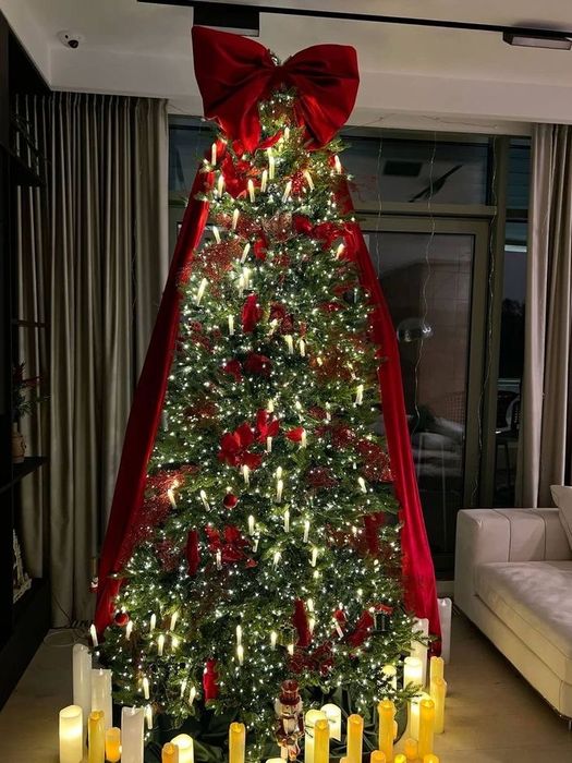 Святковий новорічний бант! Декор закладів, фасадів прикраса декор елка