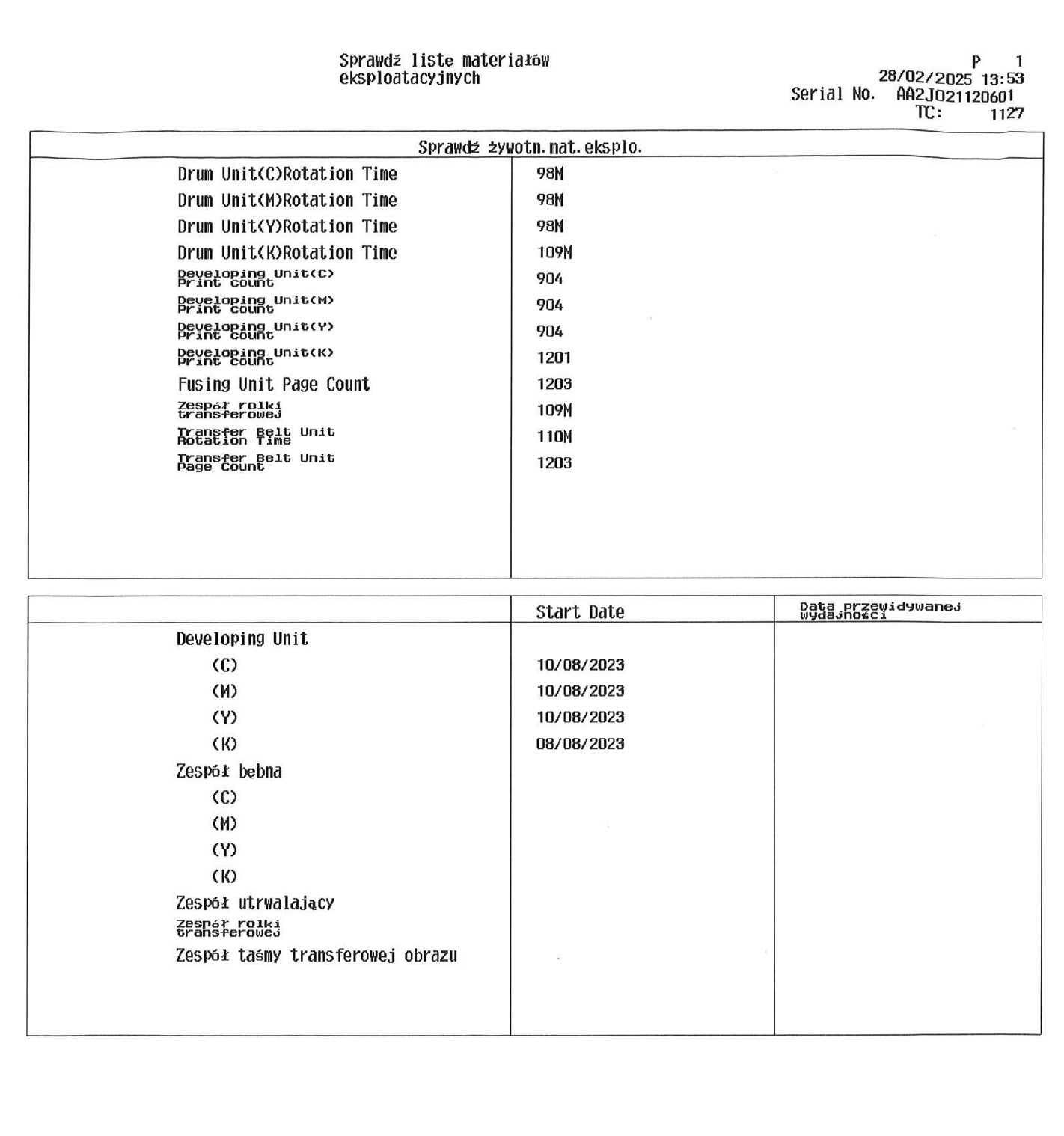 Konica Minolta bizhub C360i AA2J021 + DF 632 + DK 516x + LK 110V2