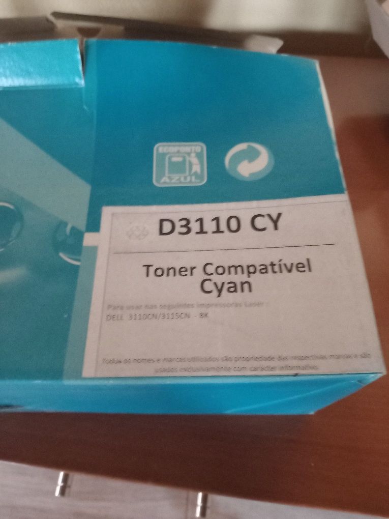 Toner compativel para canon cyan