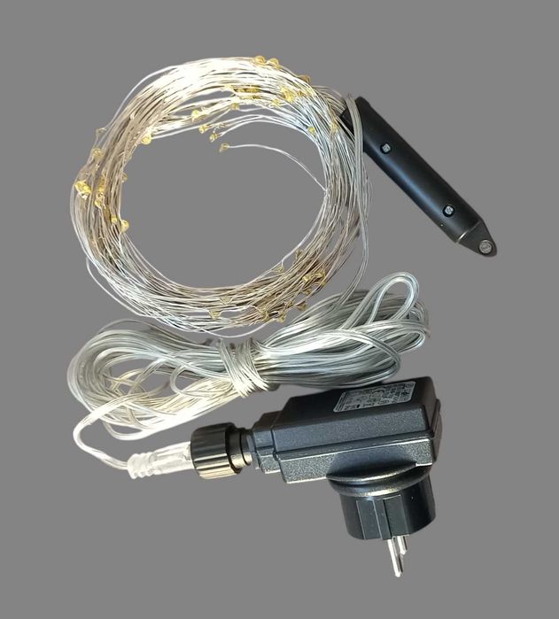 Lampki choinkowe świetlne LED cienki drucik z 125 diodami